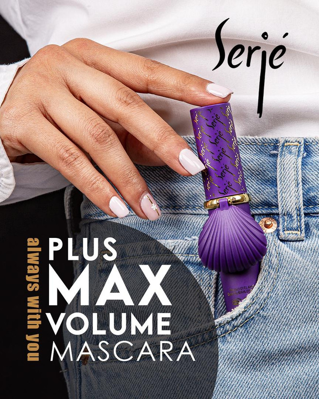 ریمل حجم دهنده سرژه،رنگ مشکی،ویتامینه،بدون پارابن،حجم ۱۵میل