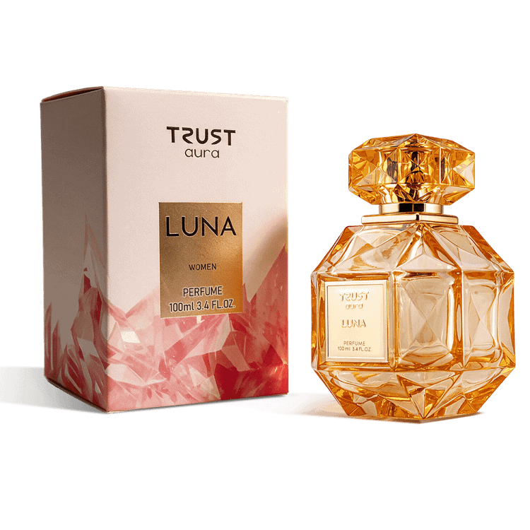 پرفیوم زنانه Trust Aura مدل Luna،حجم ۱۰۰میل،وانیل،ادویه ای وشیرین،اورجینال